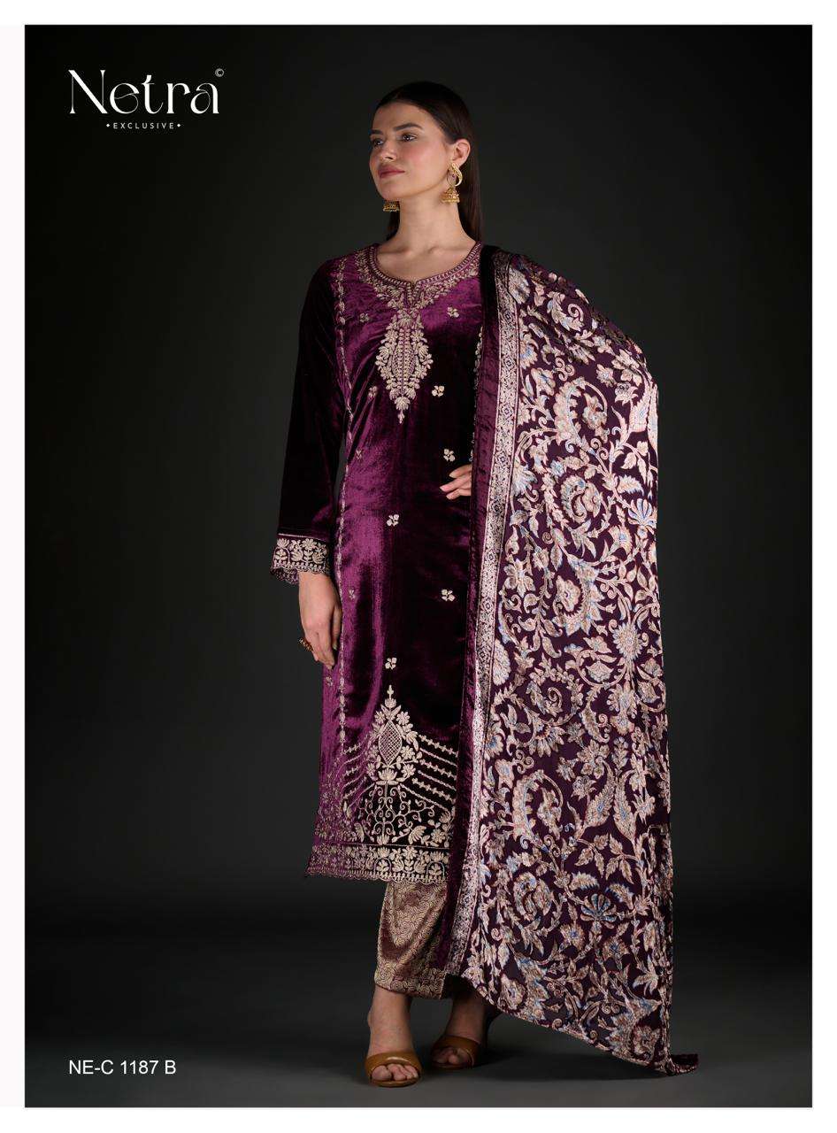 Chahak Netra Velvet Suits Manufacturer Ahmedabad