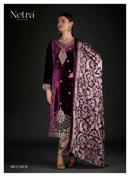 Chahak Netra Velvet Suits Manufacturer Ahmedabad