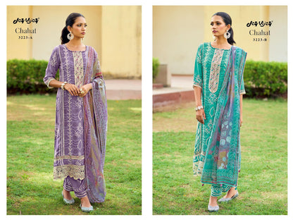 Chahat 3223 Jay Vijay Moga Silk Pant Style Suits Wholesaler India