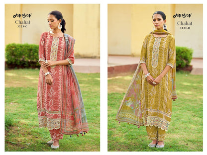 Chahat 3223 Jay Vijay Moga Silk Pant Style Suits Wholesaler India