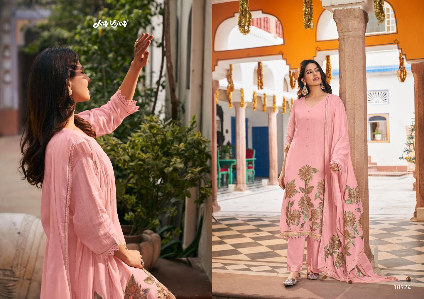 Chahat Jay Vijay Lilen Pant Style Suits Supplier India