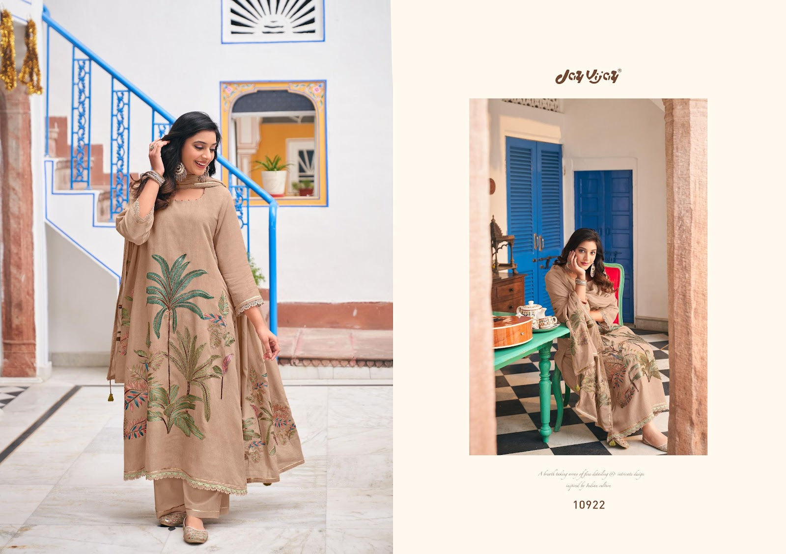Chahat Jay Vijay Lilen Pant Style Suits Supplier India