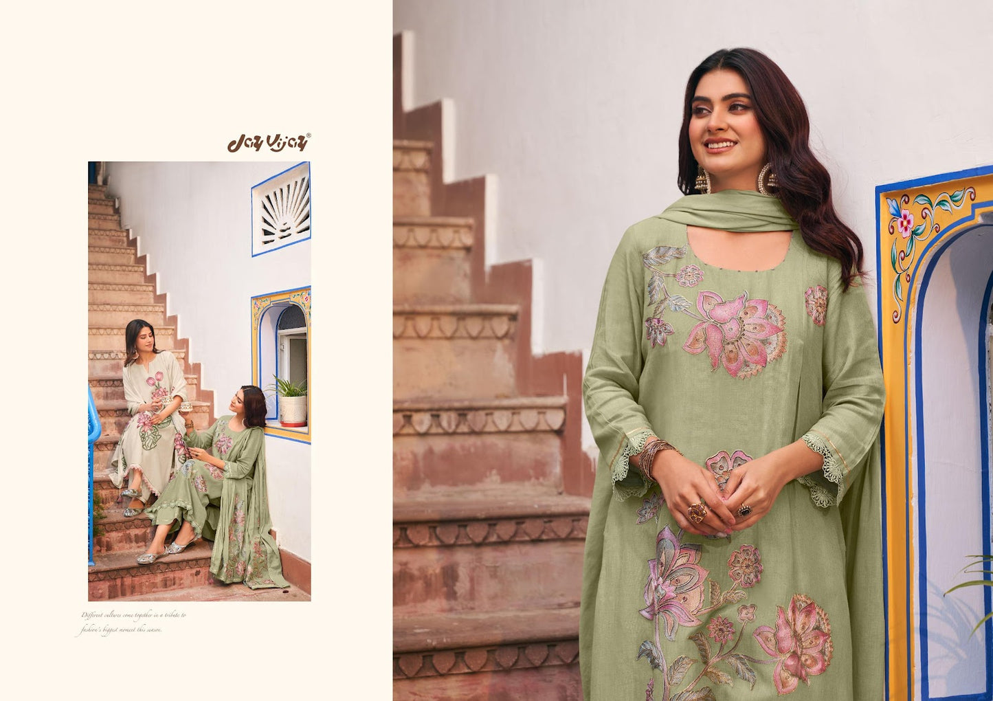 Chahat Jay Vijay Lilen Pant Style Suits Supplier India