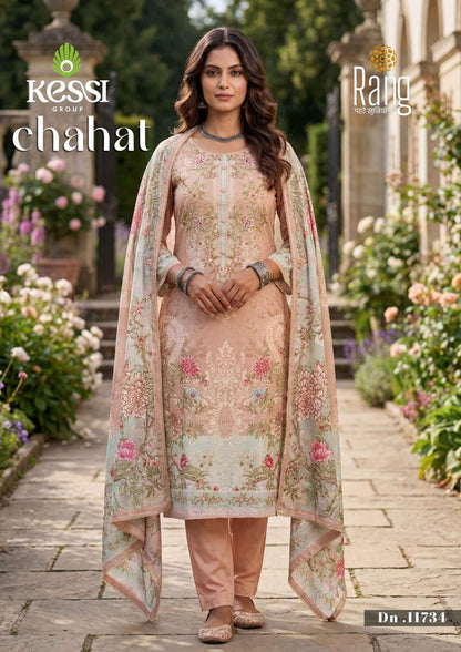 Chahat Kessi Rang Pure Muslin Pant Style Suits Manufacturer Ahmedabad
