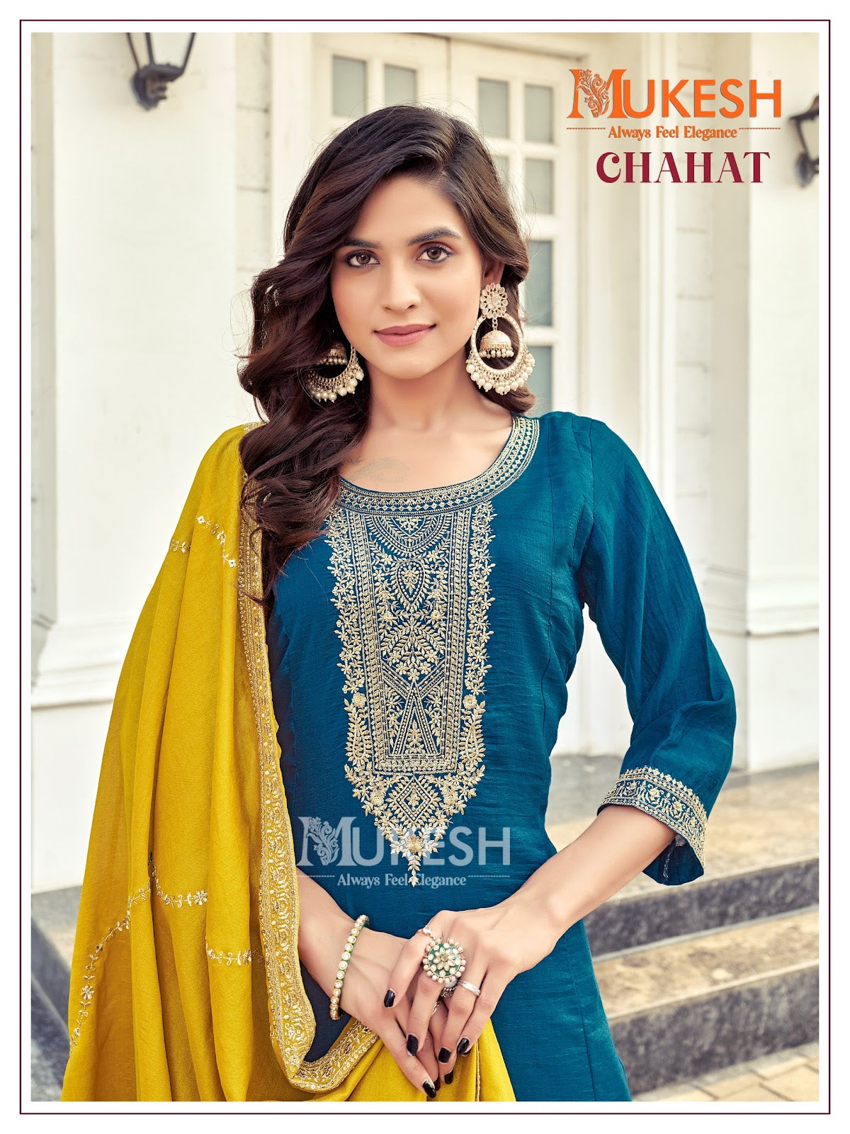 Chahat Mukesh Banwery Vichitra Silk Readymade Anarkali Suits Manufacturer Ahmedabad