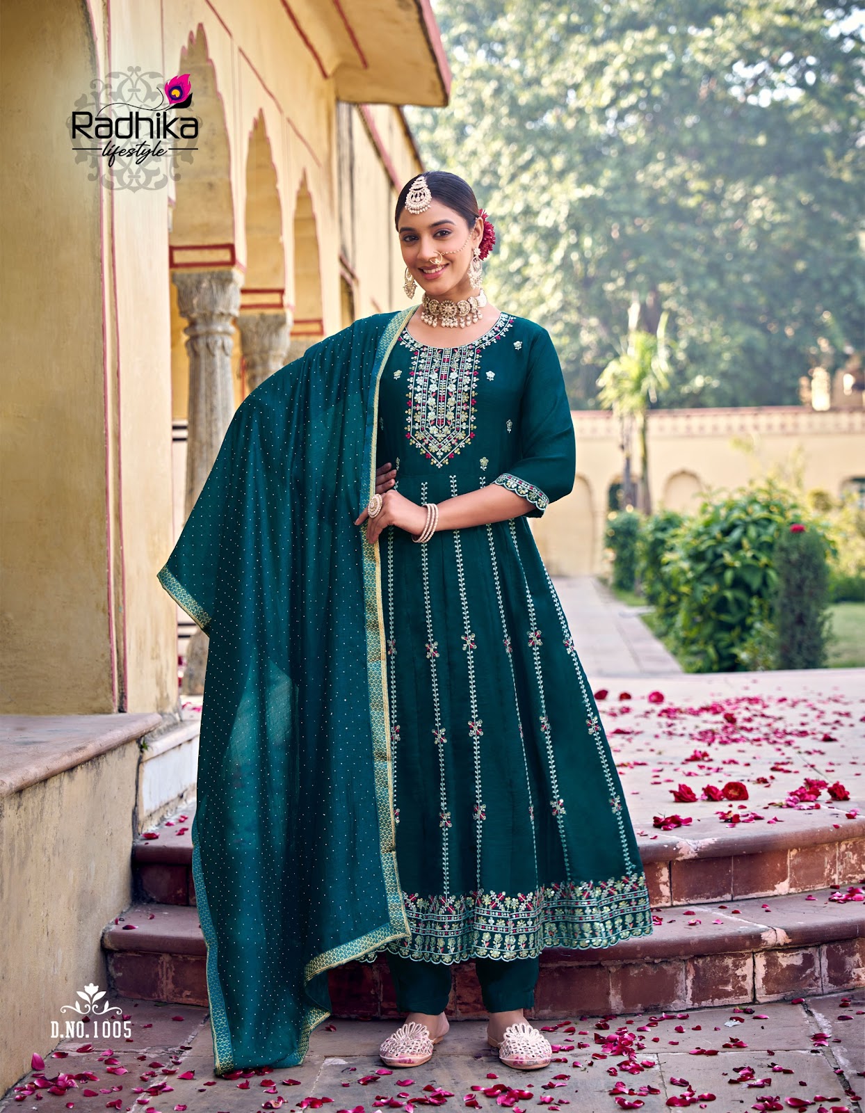 Chahat Radhika Lifestyle Vichitra Silk Readymade Anarkali Suits Wholesale