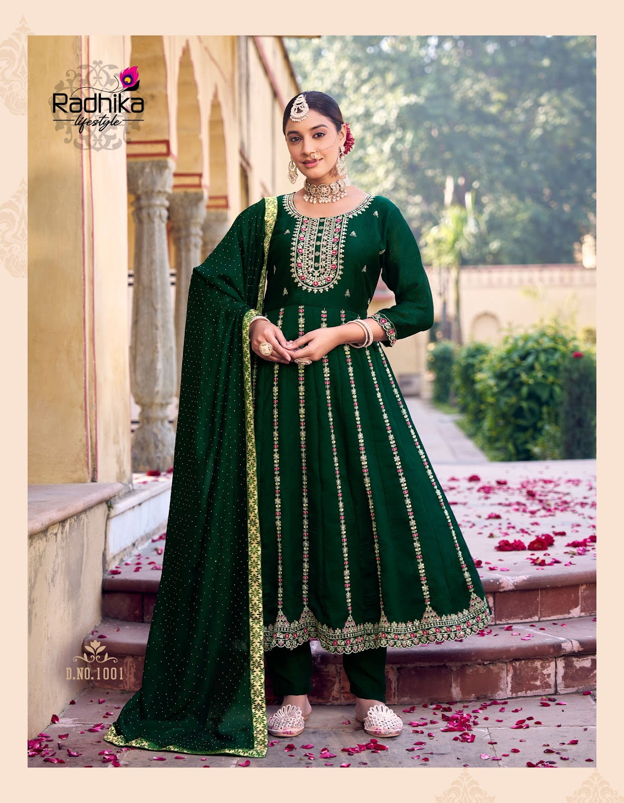 Chahat Radhika Lifestyle Vichitra Silk Readymade Anarkali Suits Wholesale