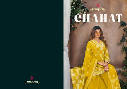 Chahat Rangoon Cotton Readymade Plazzo Style Suits Wholesaler