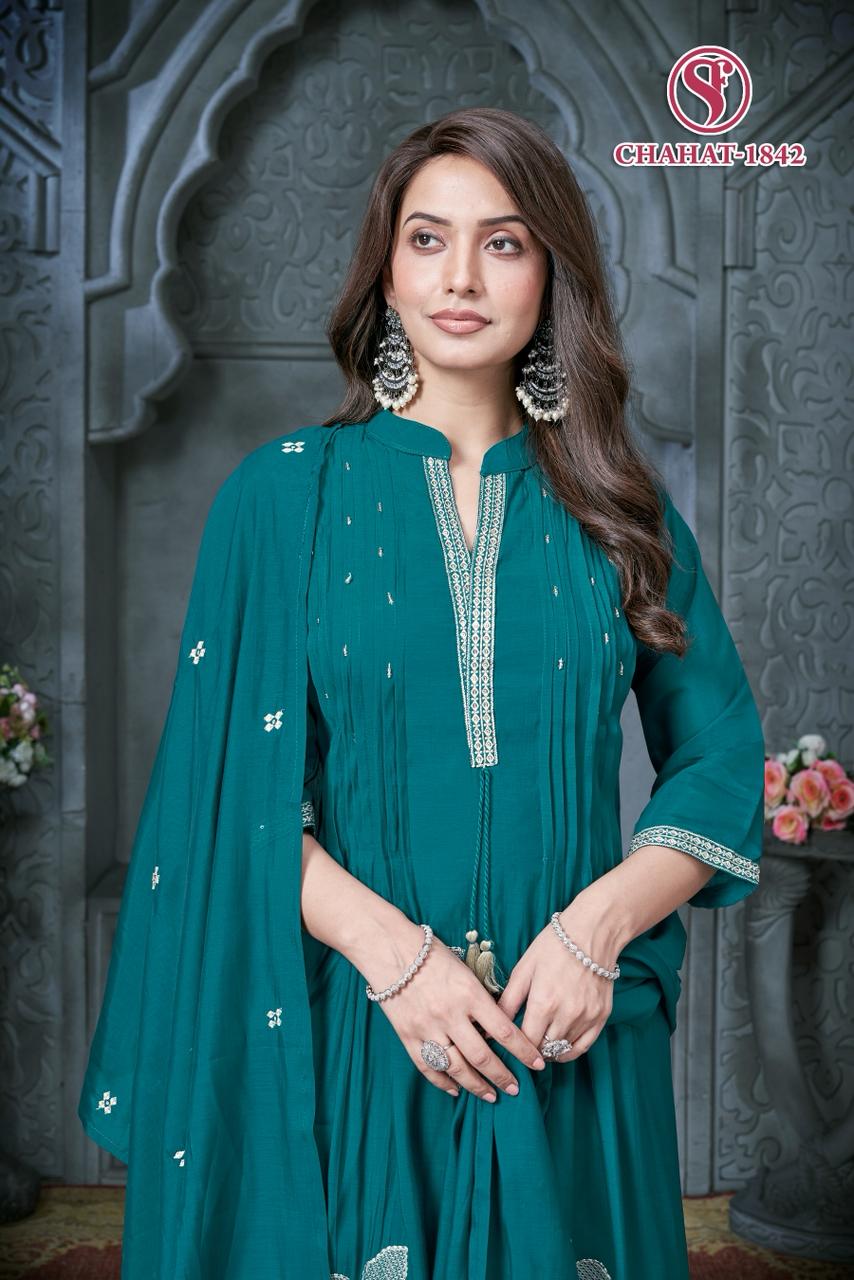 Chahat Sweety Fashion Mul Chanderi Readymade Suits Wholesaler Gujarat