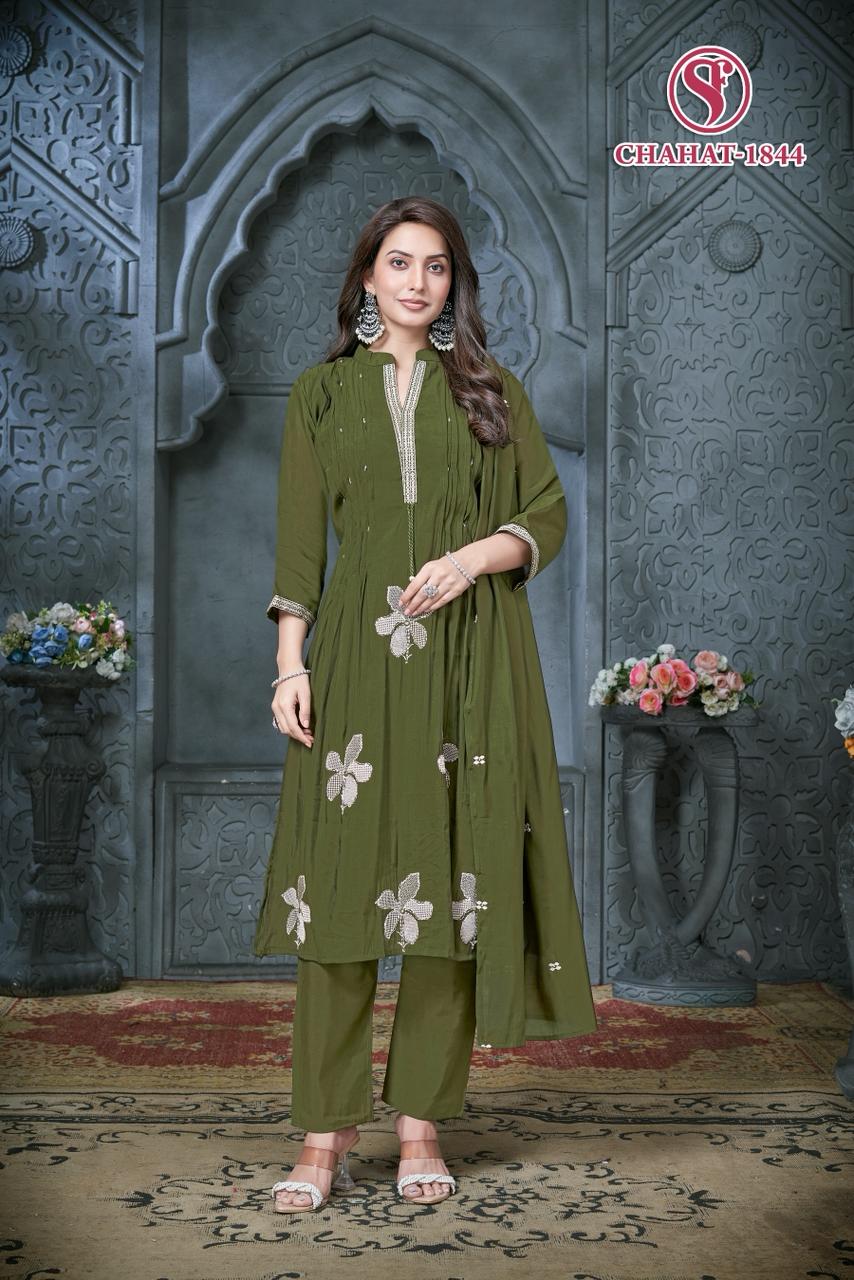 Chahat Sweety Fashion Mul Chanderi Readymade Suits Wholesaler Gujarat