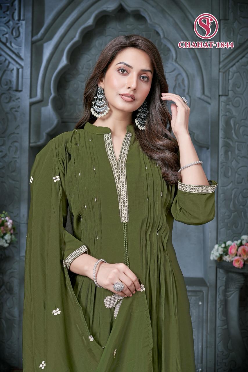 Chahat Sweety Fashion Mul Chanderi Readymade Suits Wholesaler Gujarat