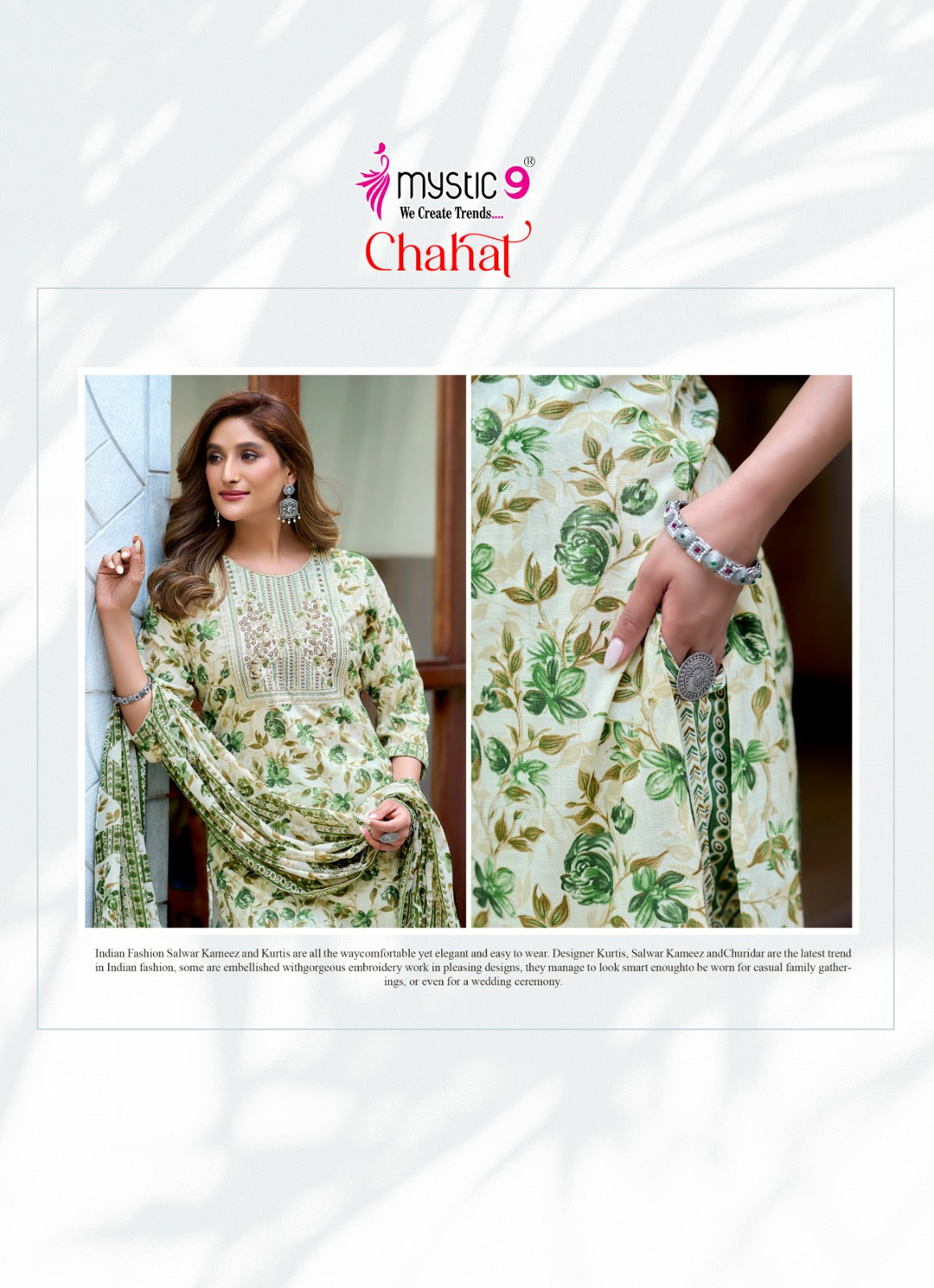 Chahat Vol 1 Mystic 9 Rayon Capsule Readymade Pant Style Suits Wholesale Rate