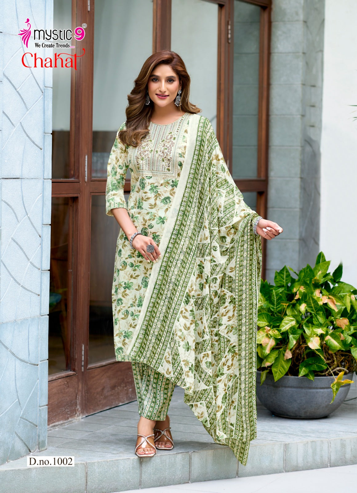 Chahat Vol 1 Mystic 9 Rayon Capsule Readymade Pant Style Suits Wholesale Rate