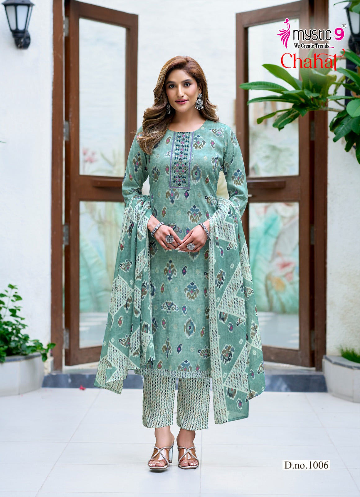 Chahat Vol 1 Mystic 9 Rayon Capsule Readymade Pant Style Suits Wholesale Rate