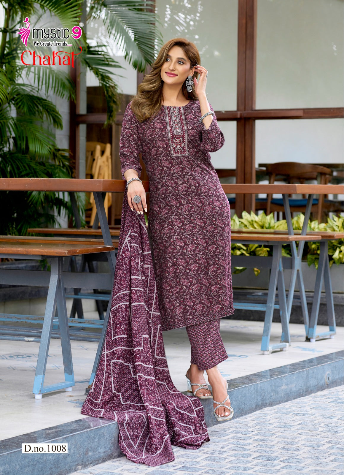 Chahat Vol 1 Mystic 9 Rayon Capsule Readymade Pant Style Suits Wholesale Rate