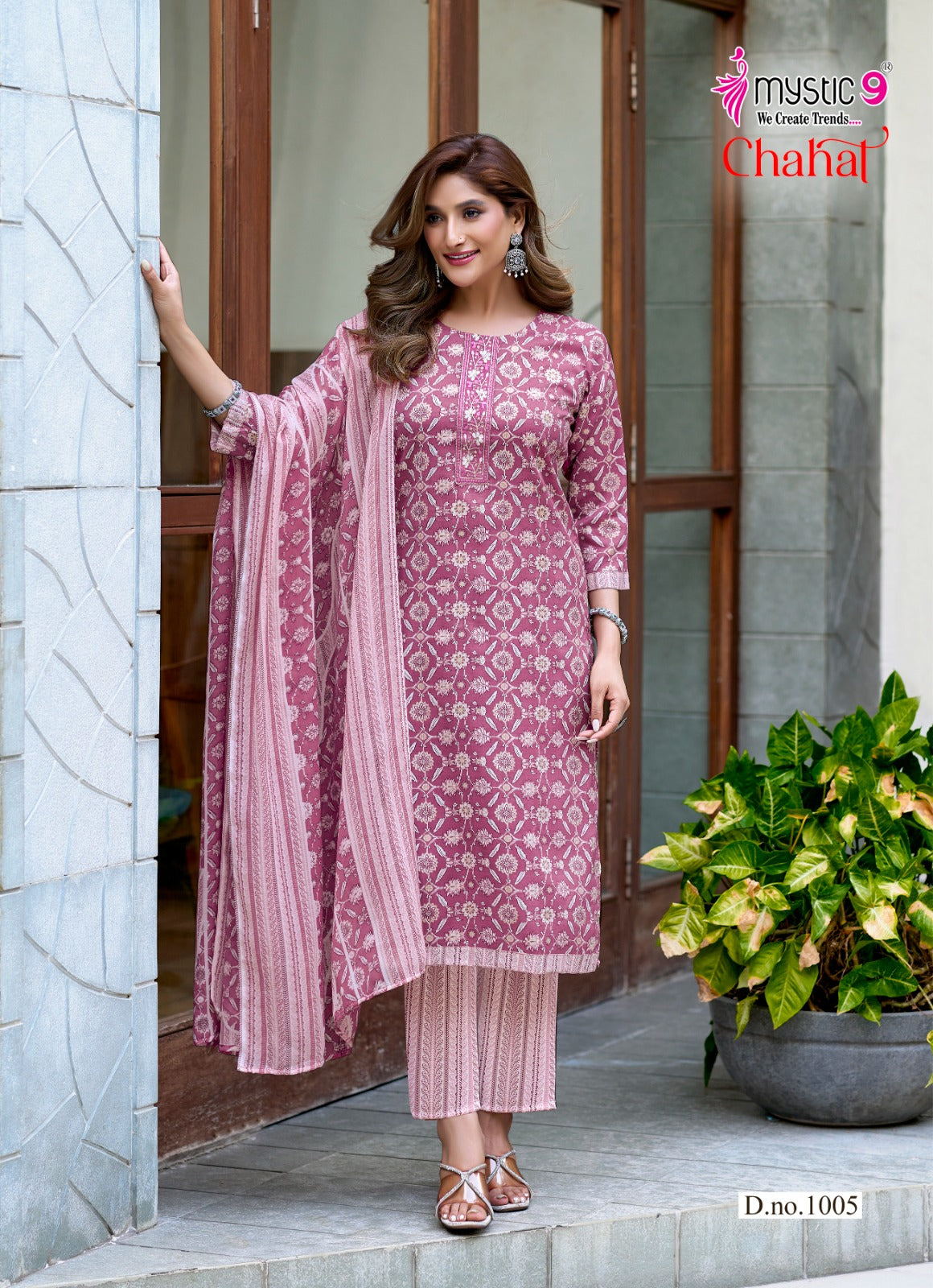 Chahat Vol 1 Mystic 9 Rayon Capsule Readymade Pant Style Suits Wholesale Rate