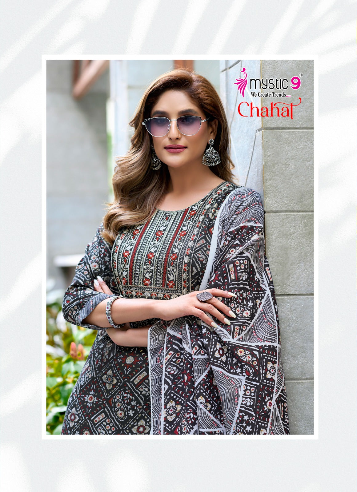 Chahat Vol 1 Mystic 9 Rayon Capsule Readymade Pant Style Suits Wholesale Rate