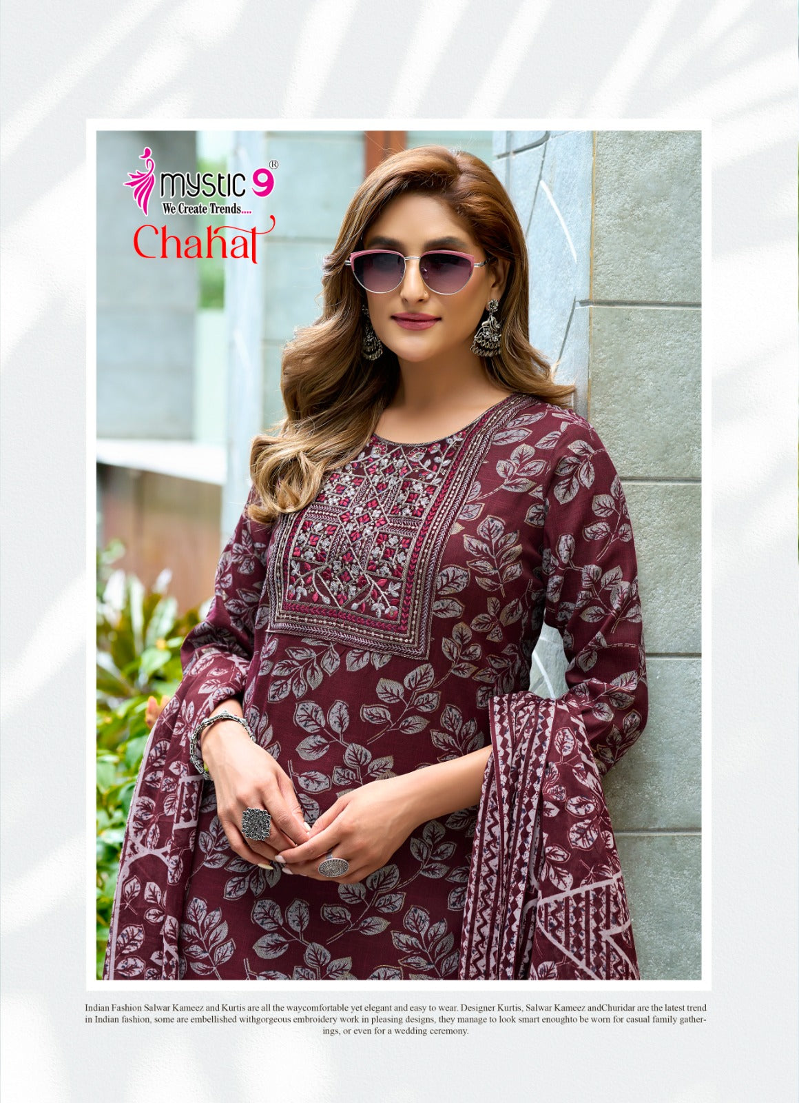Chahat Vol 1 Mystic 9 Rayon Capsule Readymade Pant Style Suits Wholesale Rate
