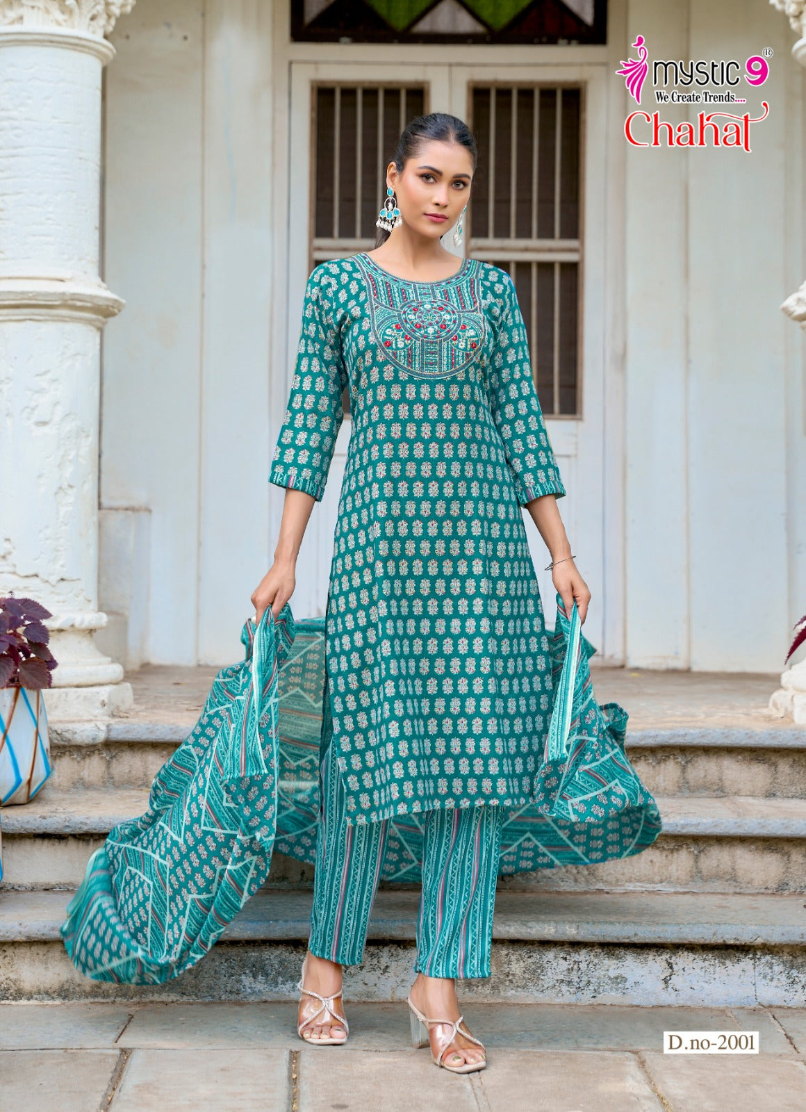 Chahat Vol 2 Mystic 9 Rayon Capsule Readymade Pant Style Suits Wholesale Price