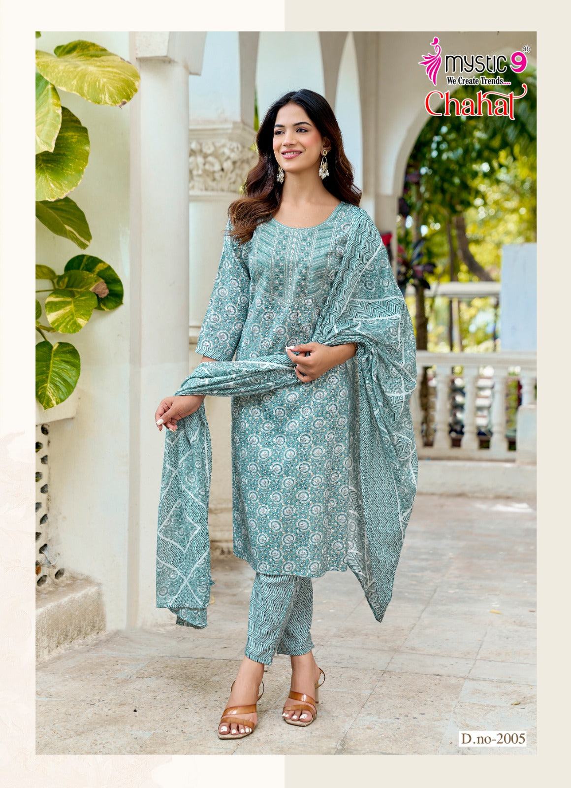 Chahat Vol 2 Mystic 9 Rayon Capsule Readymade Pant Style Suits Wholesale Price