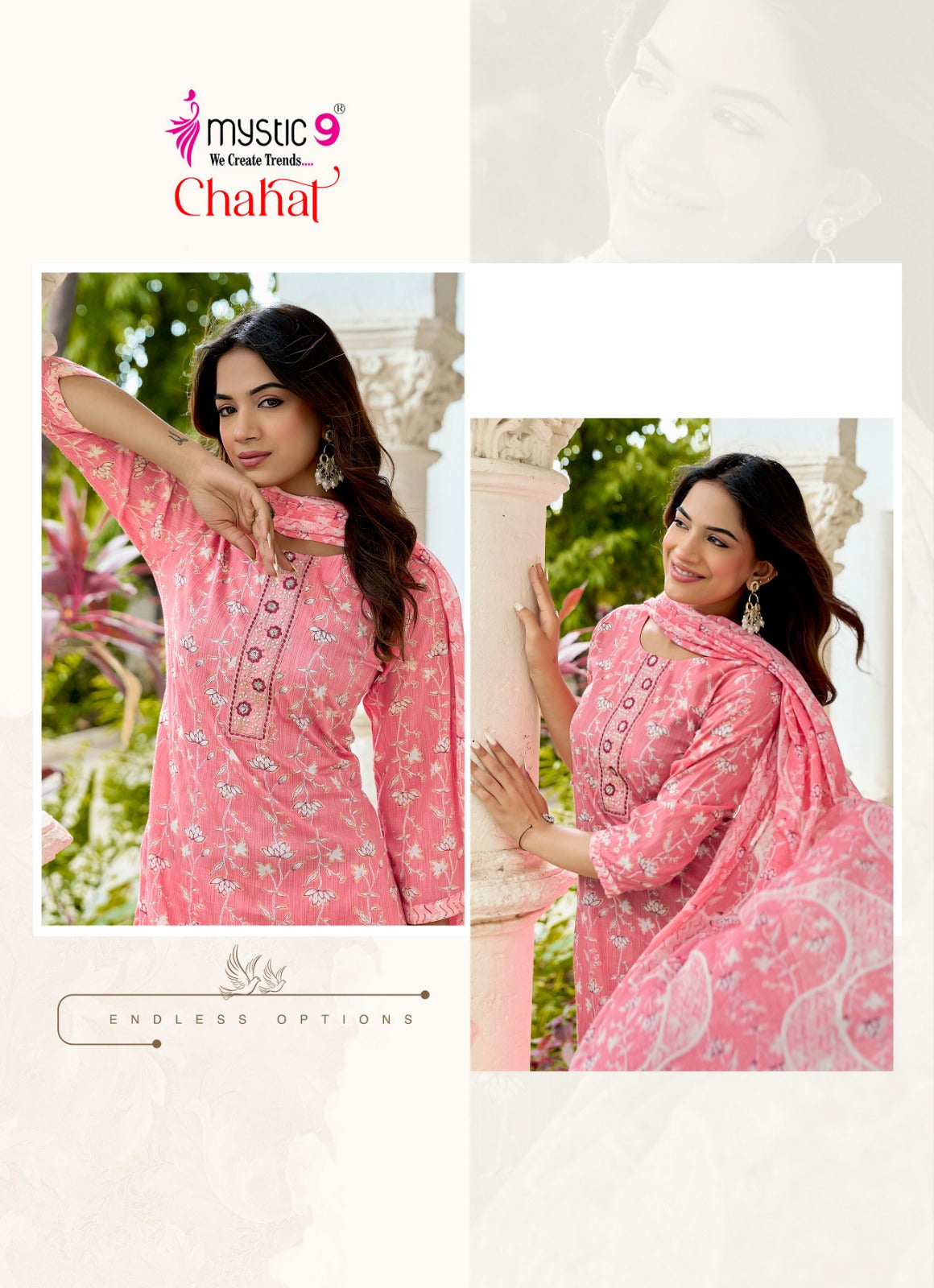 Chahat Vol 2 Mystic 9 Rayon Capsule Readymade Pant Style Suits Wholesale Price