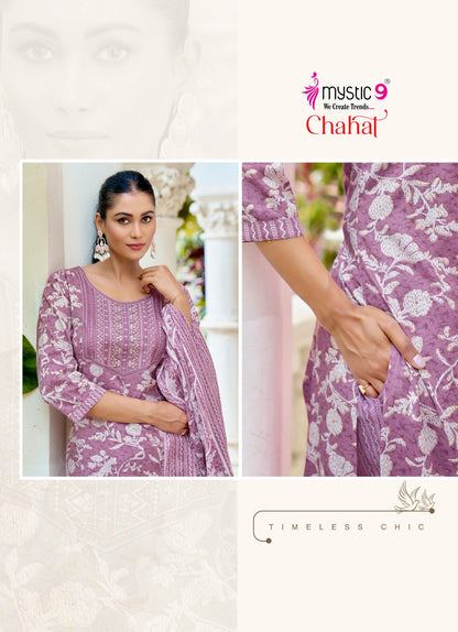 Chahat Vol 2 Mystic 9 Rayon Capsule Readymade Pant Style Suits Wholesale Price