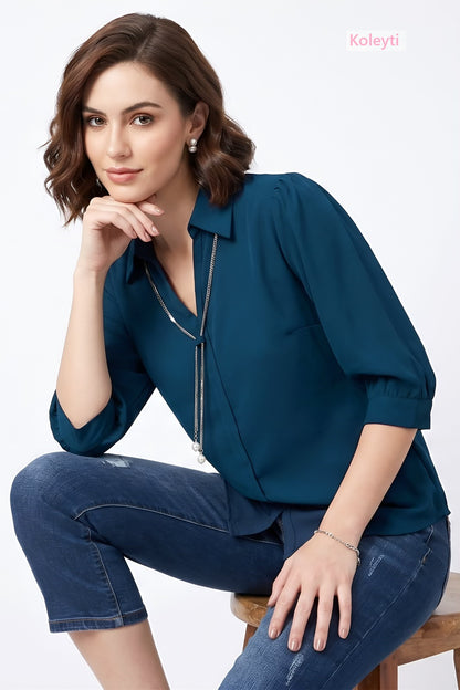 Chain Necklace 9751 Koleyti Women Shirts Wholesaler Gujarat