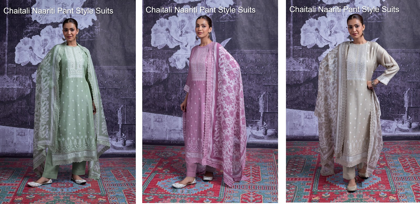 Chaitali Naariti Linen Pant Style Suits Exporter Ahmedabad