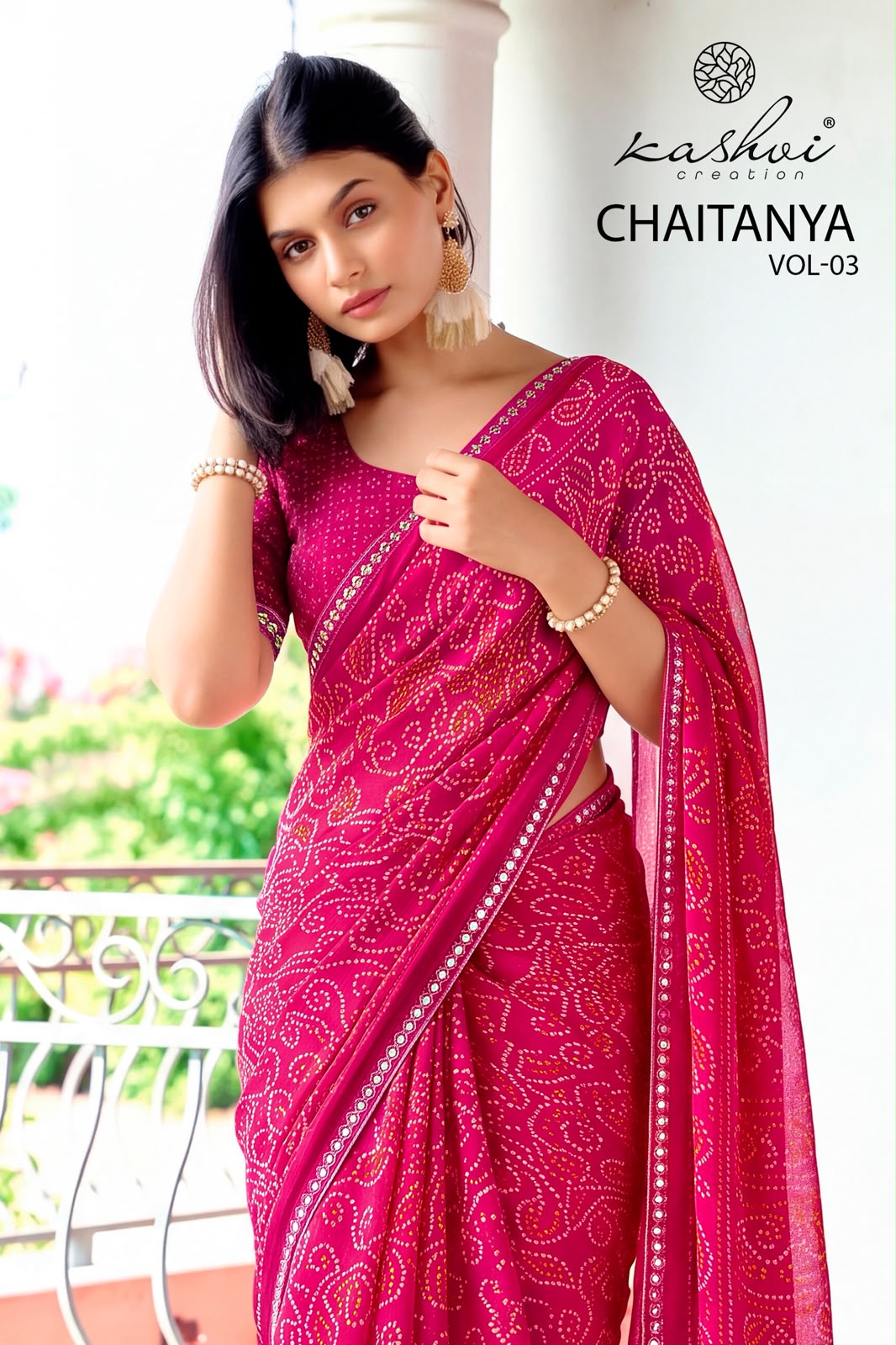 Chaitanya Vol 3 Kashvi Creation Georgette Sarees Manufacturer