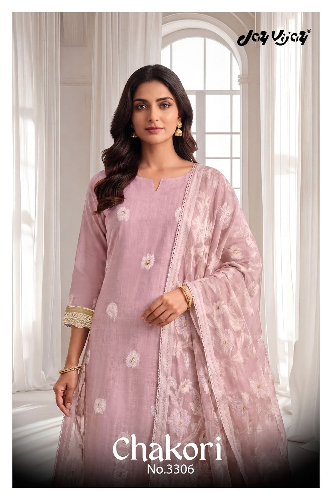 Chakori 3306 Jay Vijay Mal Chanderi Pant Style Suits Wholesale Price
