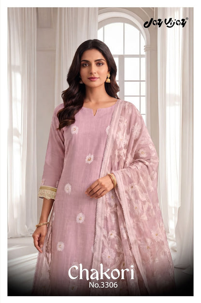 Chakori 3306 Jay Vijay Mal Chanderi Pant Style Suits Wholesale Price