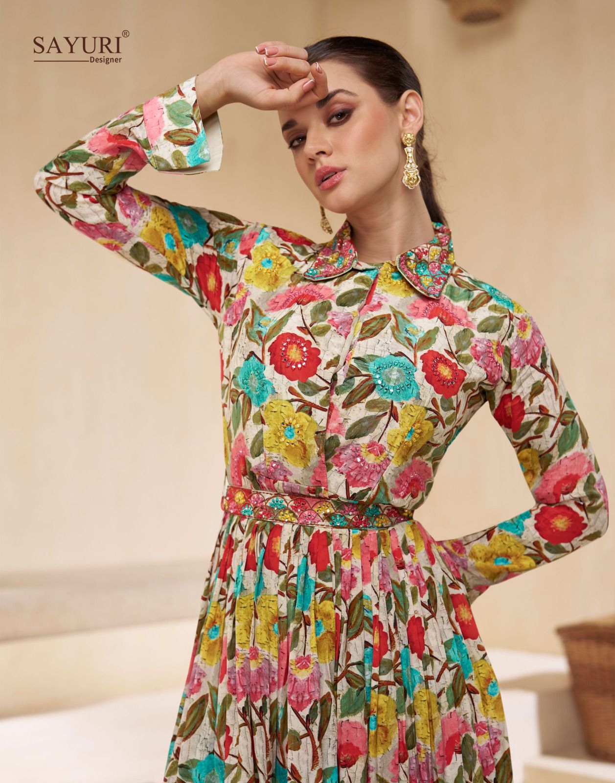 Chakori Nx Sayuri Chinon Silk Indo Western Pair Wholesaler Ahmedabad