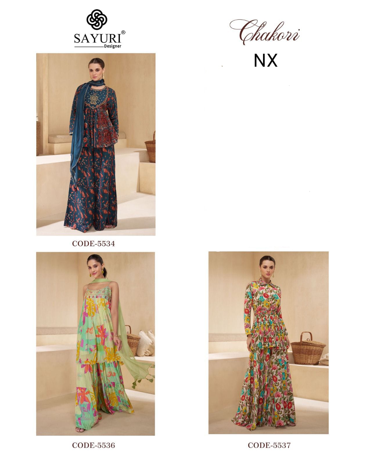 Chakori Nx Sayuri Chinon Silk Indo Western Pair Wholesaler Ahmedabad