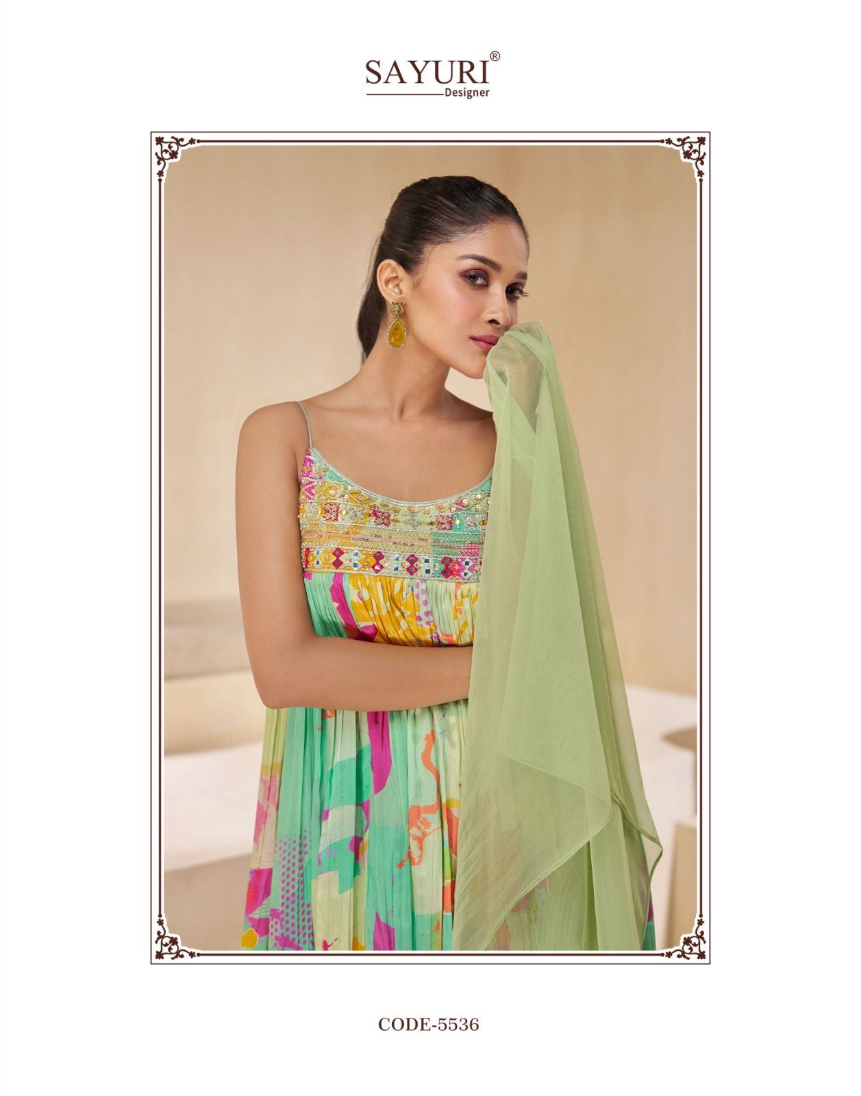 Chakori Nx Sayuri Chinon Silk Indo Western Pair Wholesaler Ahmedabad