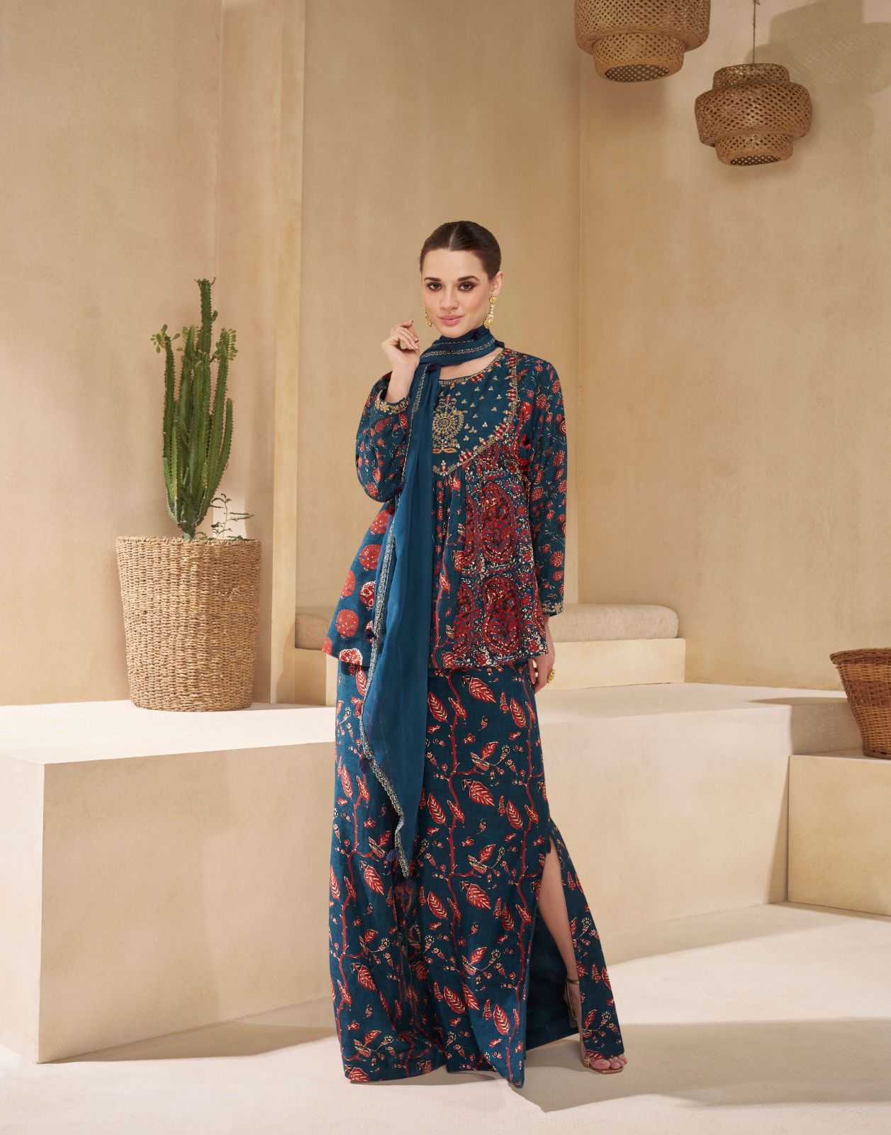 Chakori Nx Sayuri Chinon Silk Indo Western Pair Wholesaler Ahmedabad