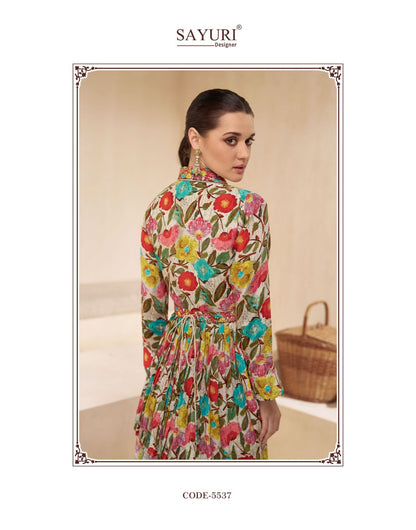 Chakori Nx Sayuri Chinon Silk Indo Western Pair Wholesaler Ahmedabad