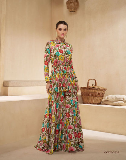 Chakori Nx Sayuri Chinon Silk Indo Western Pair Wholesaler Ahmedabad