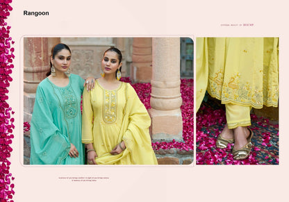 Chakori Rangoon Mal Chanderi Readymade Anarkali Suits Exporter India