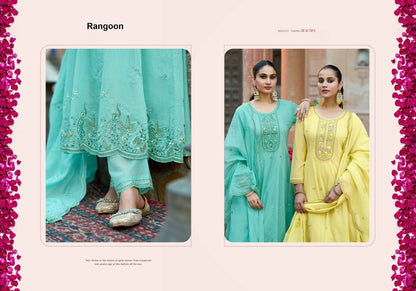 Chakori Rangoon Mal Chanderi Readymade Anarkali Suits Exporter India