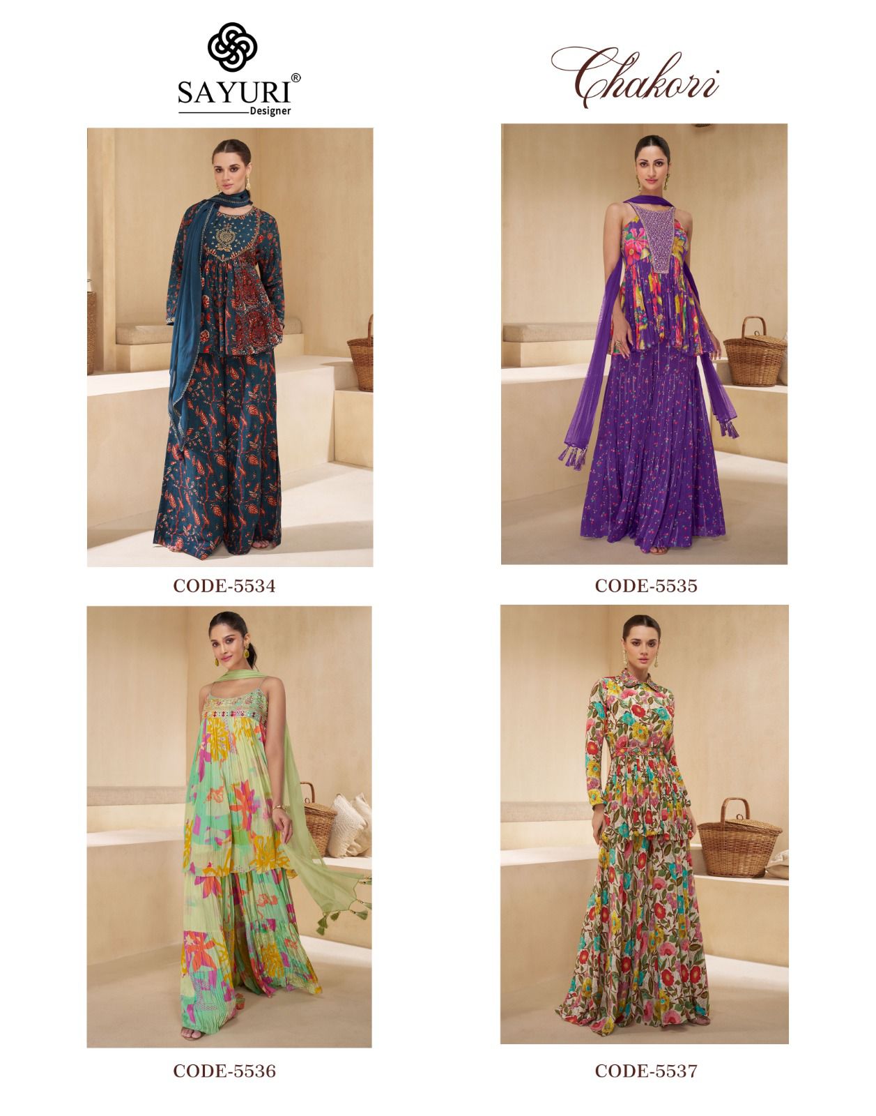 Chakori Sayuri Muslin Indo Western Pair Exporter India