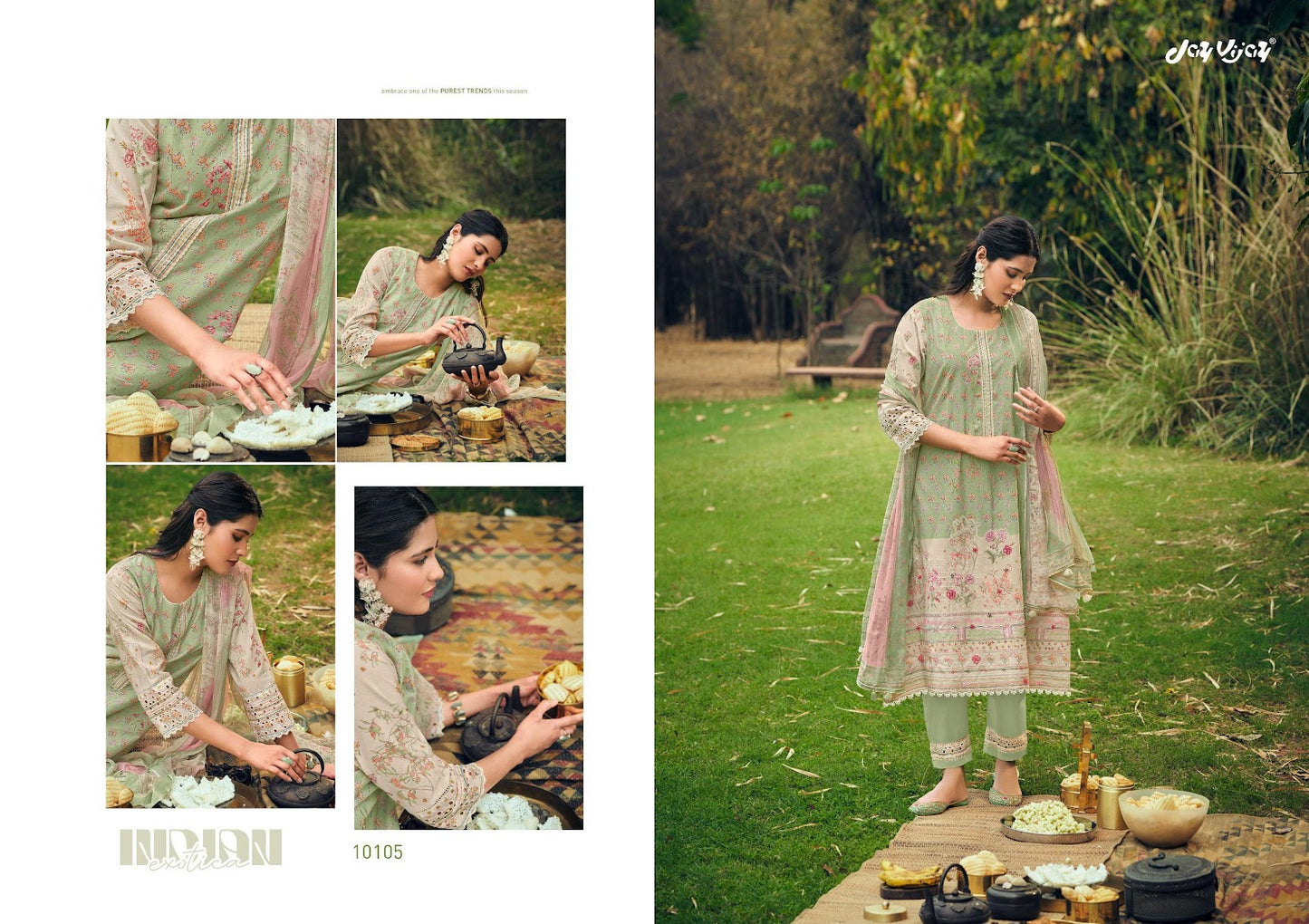 Chakri Jay Vijay Pure Cotton Pant Style Suits Supplier India
