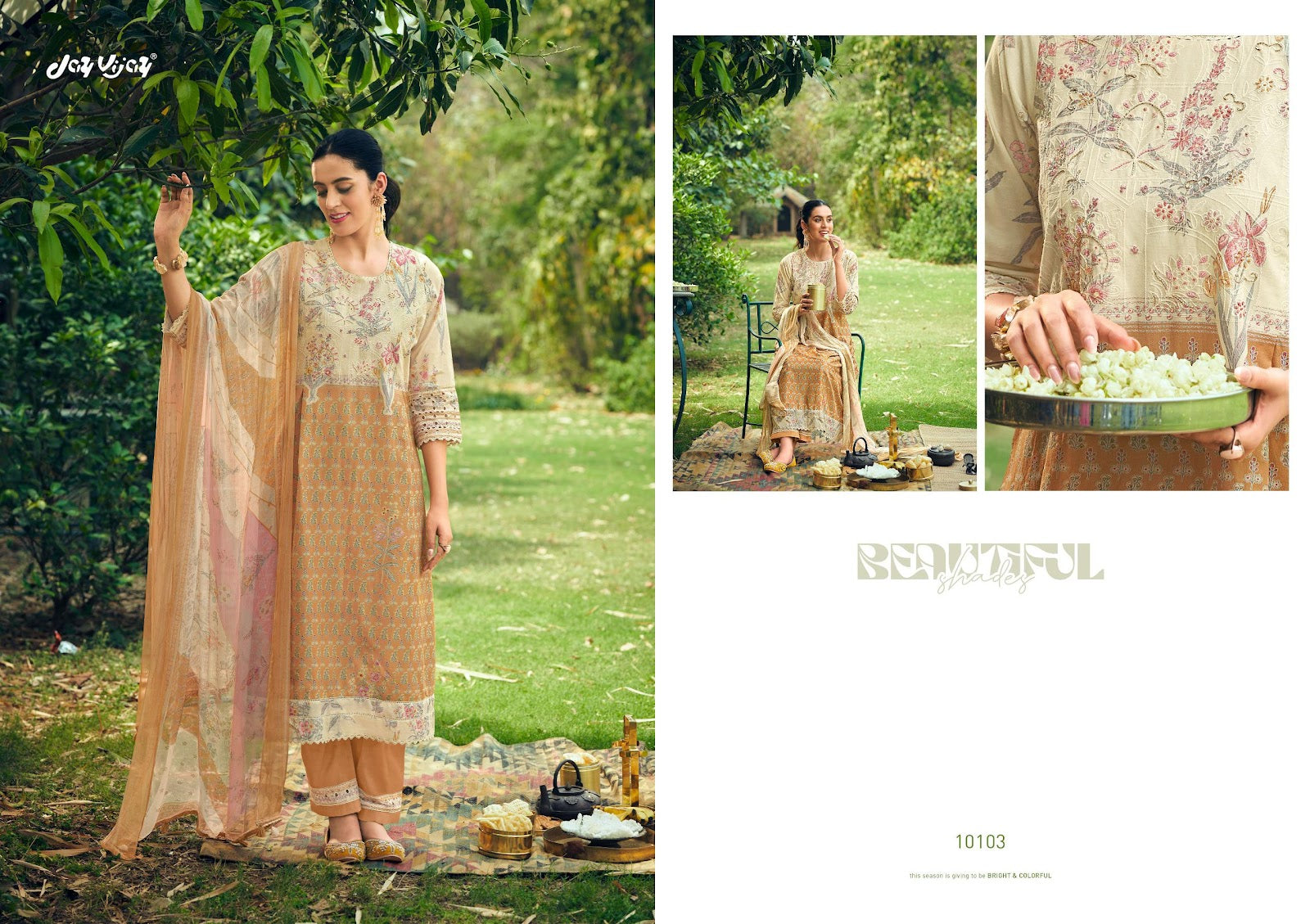 Chakri Jay Vijay Pure Cotton Pant Style Suits Supplier India