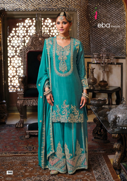 Chalini Eba Lifestyle Chinon Pakistani Readymade Suits Wholesale