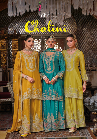 Chalini Eba Lifestyle Chinon Pakistani Readymade Suits Wholesale