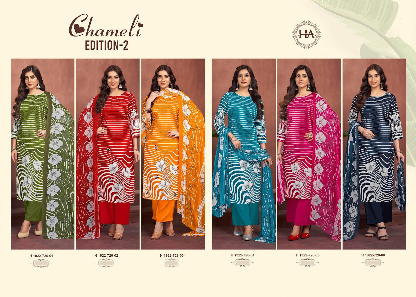 Chameli Edition 2 Harshit Fashion Viscose Reyon Pant Style Suits Manufacturer