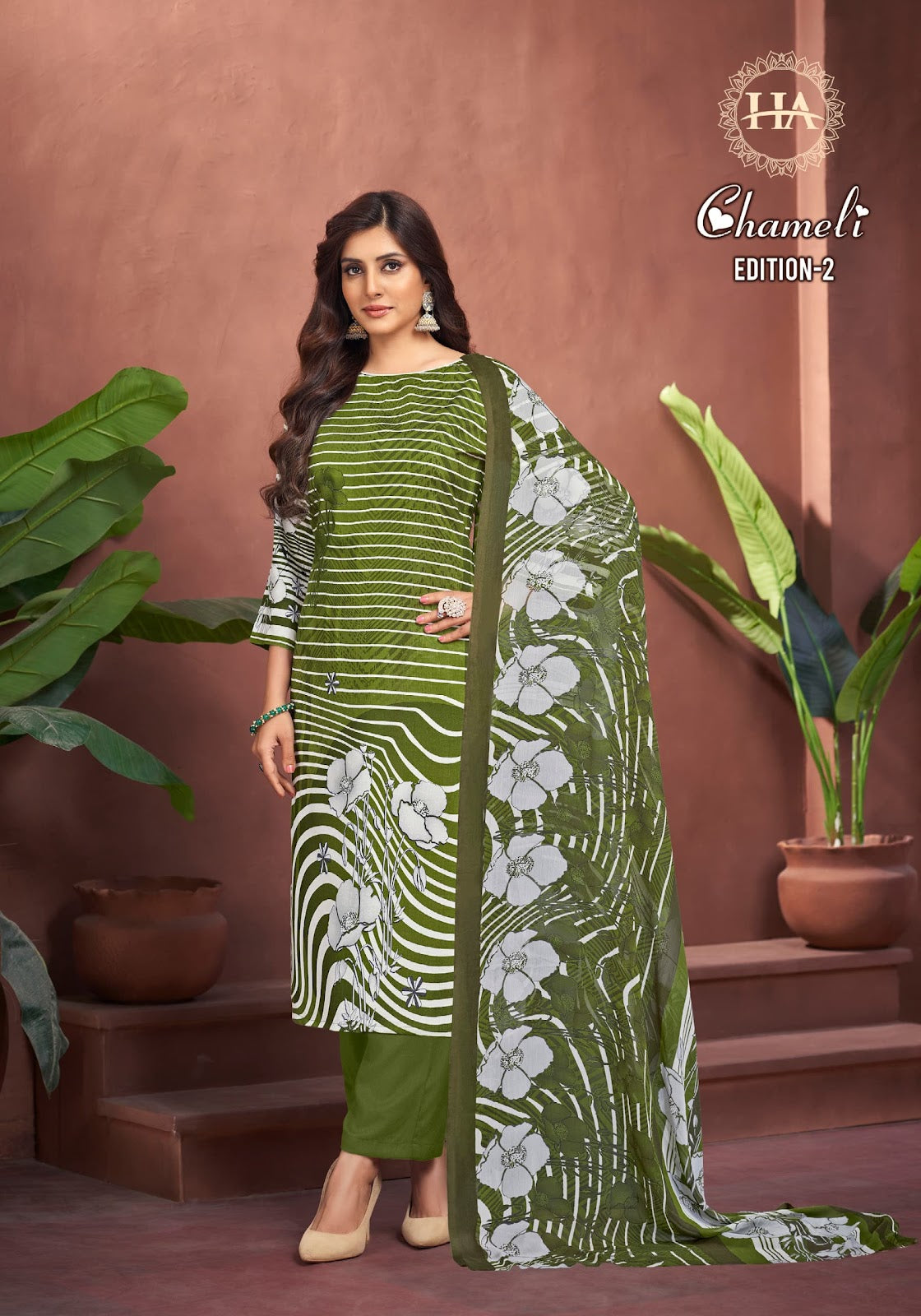 Chameli Edition 2 Harshit Fashion Viscose Reyon Pant Style Suits Manufacturer