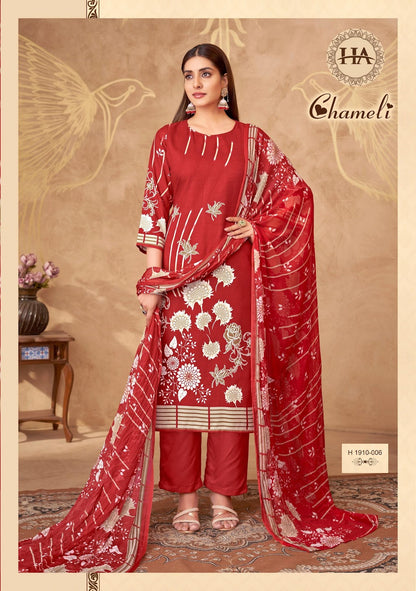 Chameli Harshit Fashion Pure Viscose Pant Style Suits Wholesaler Ahmedabad