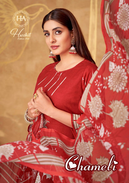 Chameli Harshit Fashion Pure Viscose Pant Style Suits Wholesaler Ahmedabad