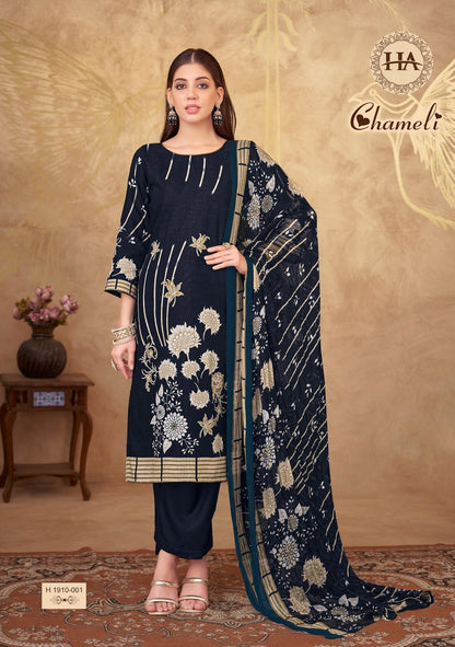 Chameli Harshit Fashion Pure Viscose Pant Style Suits Wholesaler Ahmedabad