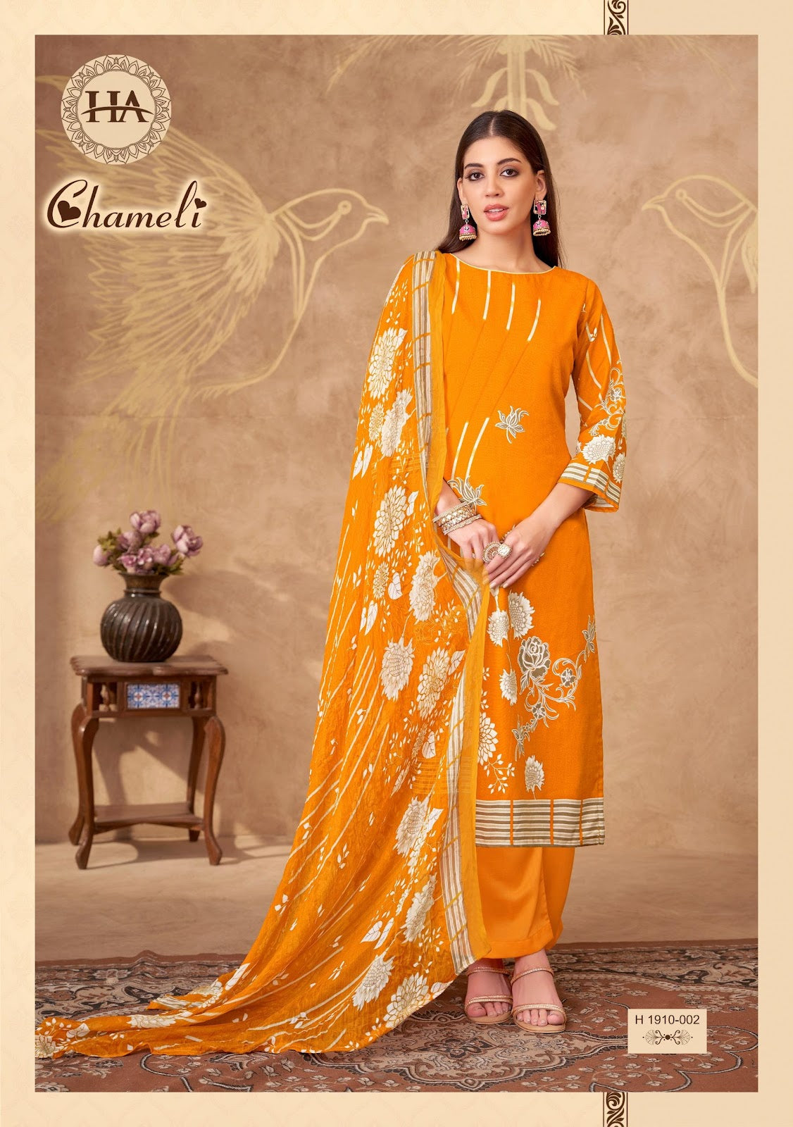 Chameli Harshit Fashion Pure Viscose Pant Style Suits Wholesaler Ahmedabad